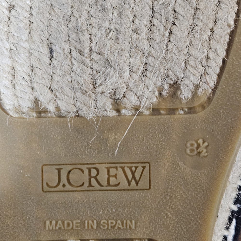 NWOT J.Crew Made-in-Spain Slingback Espadrille Sandals Size 8.5 - Picture 5 of 6
